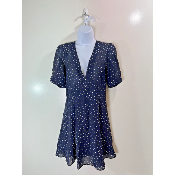 Realisation Women’s Silk Ozzie Star Dress Size S Navy Mini Festival Coquette Y2K - Picture 1 of 7